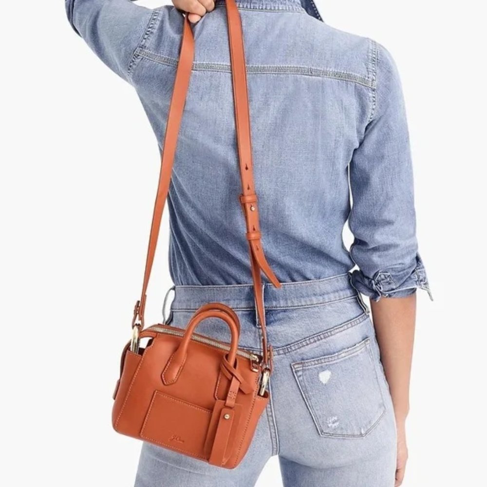 J.Crew Harper Mini Satchel Purse / Burnished Pecan - Picture 3 of 3